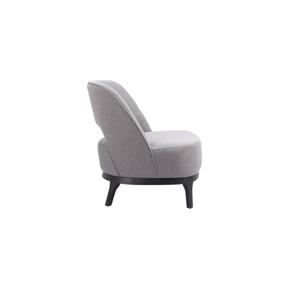 26" Gray and Black Fabric Lounge Chair