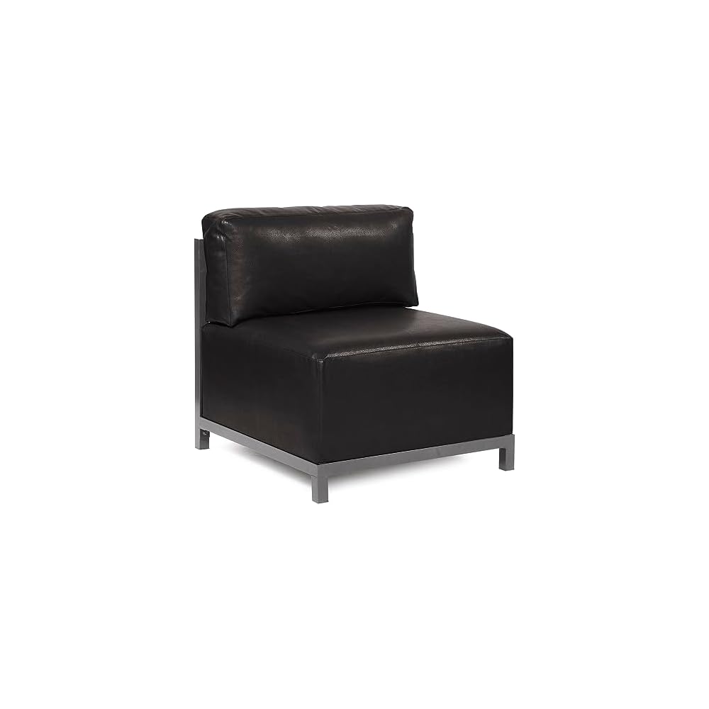 Axis Chair with Cover for Indoor and Outdoor Seating, Cushioned Titanium Frame Chair for Living Room, Office and Bedroom Use, 30.5 x 32.5 x 30 Inches, Avanti Black