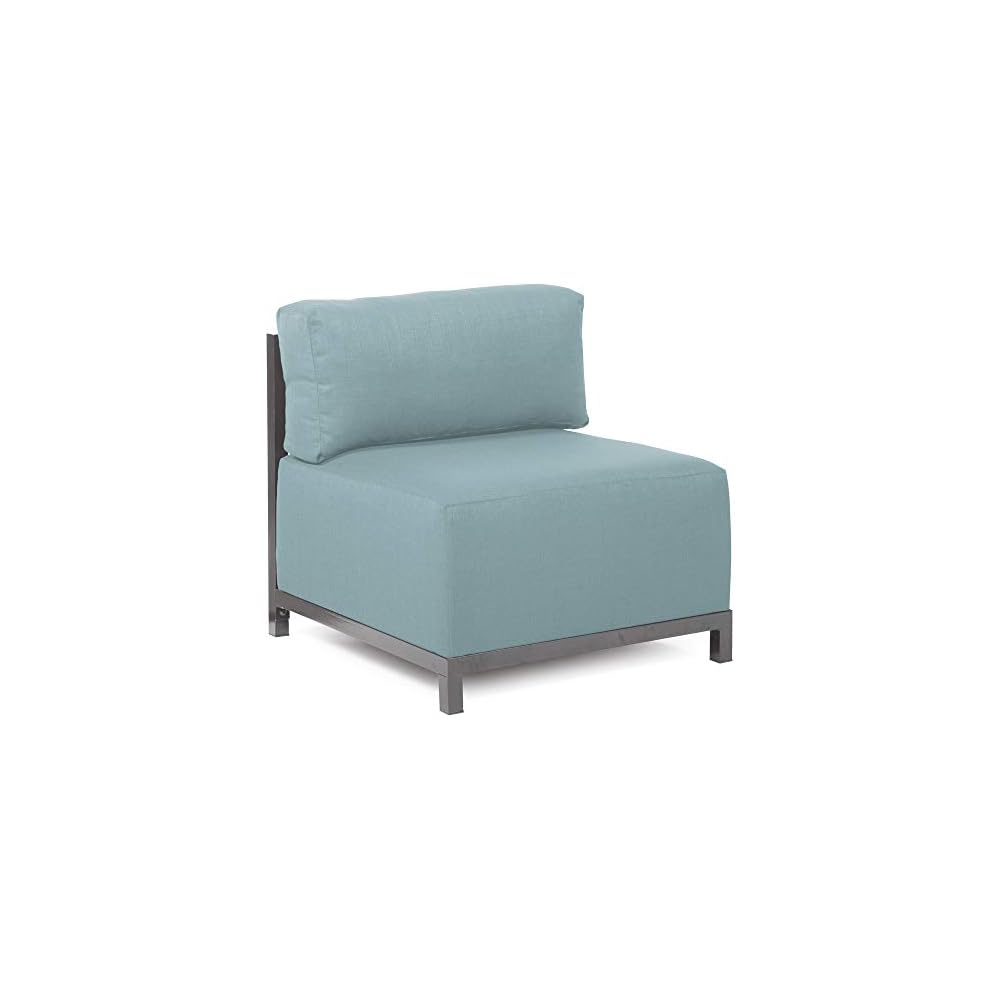 Axis Chair with Cover for Indoor and Outdoor Seating, Cushioned Titanium Frame Chair for Living Room, Office and Bedroom Use, 30.5 x 32.5 x 30 Inches, Avanti Black