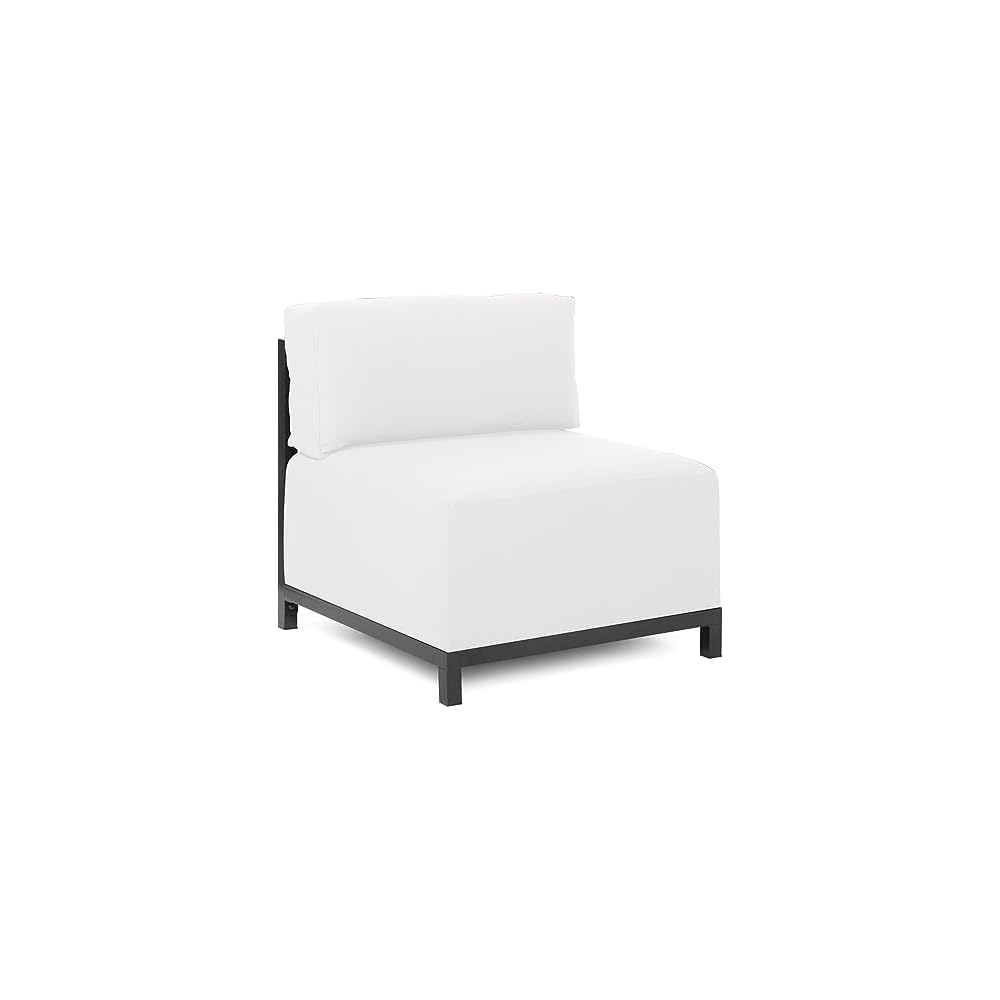 Axis Chair with Cover for Indoor and Outdoor Seating, Cushioned Titanium Frame Chair for Living Room, Office and Bedroom Use, 30.5 x 32.5 x 30 Inches, Avanti Black