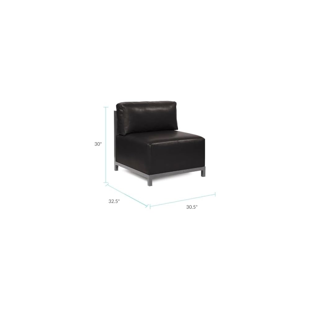 Axis Chair with Cover for Indoor and Outdoor Seating, Cushioned Titanium Frame Chair for Living Room, Office and Bedroom Use, 30.5 x 32.5 x 30 Inches, Avanti Black