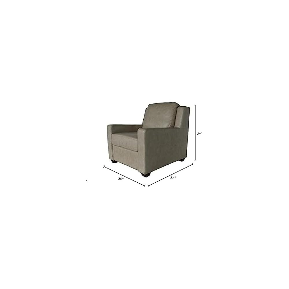 Gray Wyatt Chair in Top Grain Leather