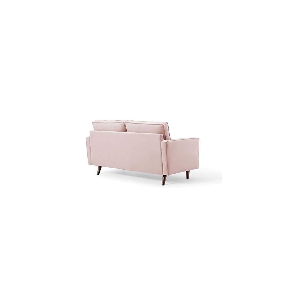 Valour Performance Velvet Loveseat, Pink Valour Performance Velvet Loveseat
