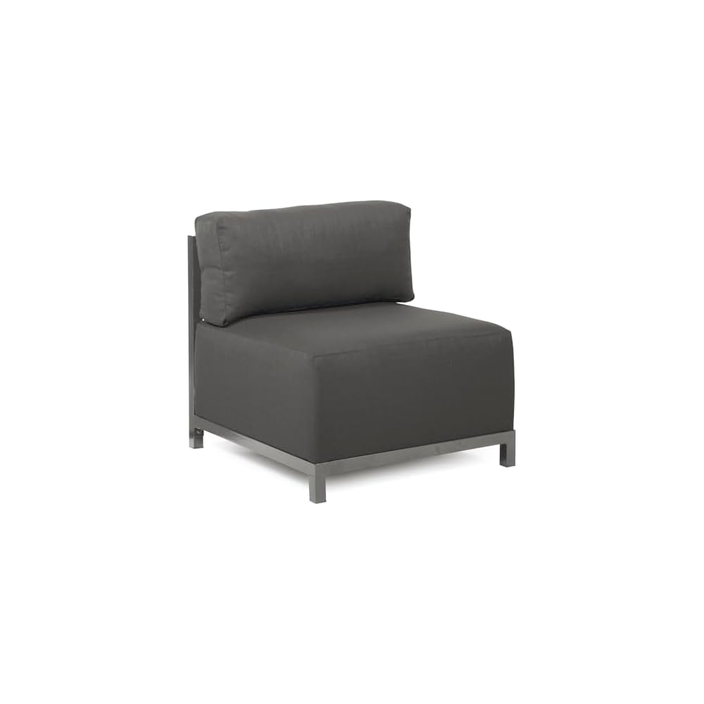 Axis Chair with Cover for Indoor and Outdoor Seating, Cushioned Titanium Frame Chair for Living Room, Office and Bedroom Use, 30.5 x 32.5 x 30 Inches, Avanti Black