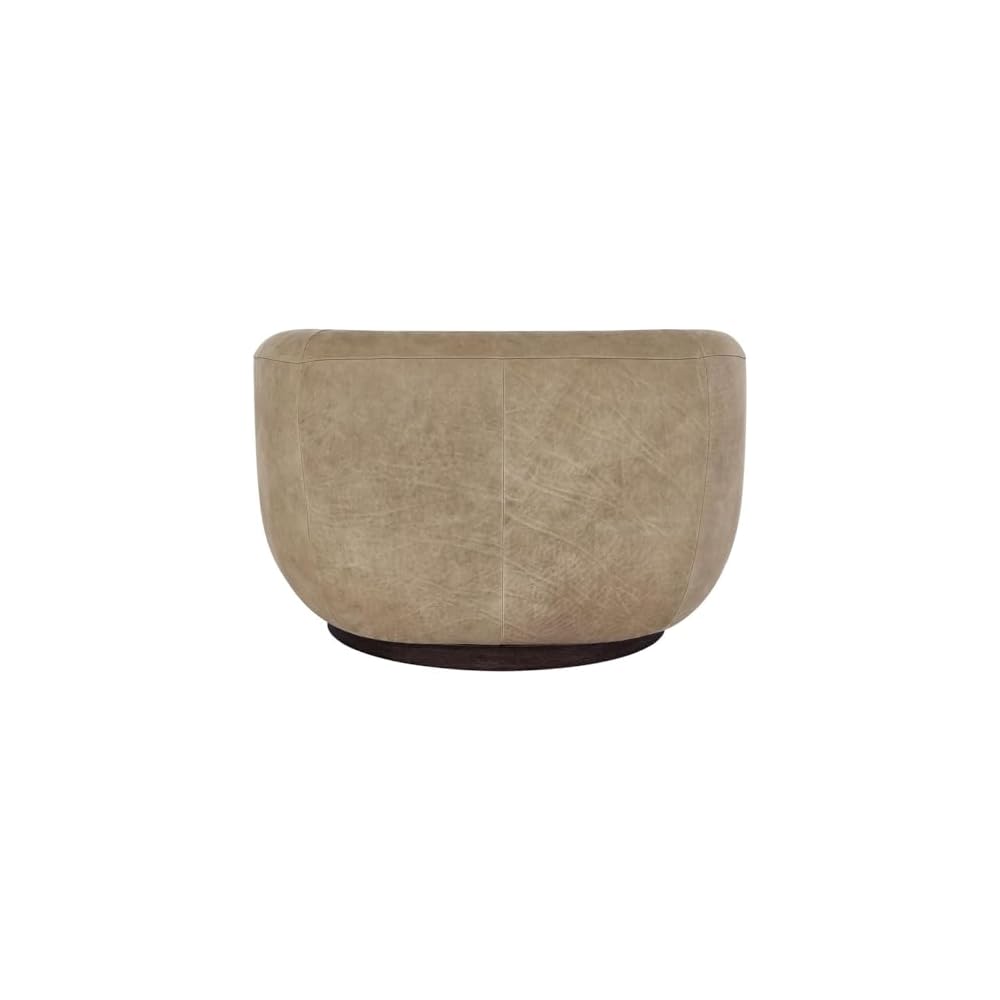 Fitz Swivel Chair in Brown Leather
