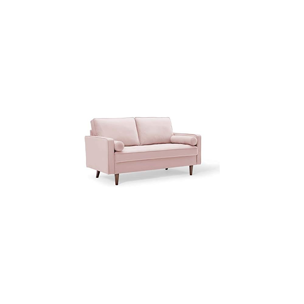 Valour Performance Velvet Loveseat, Pink Valour Performance Velvet Loveseat