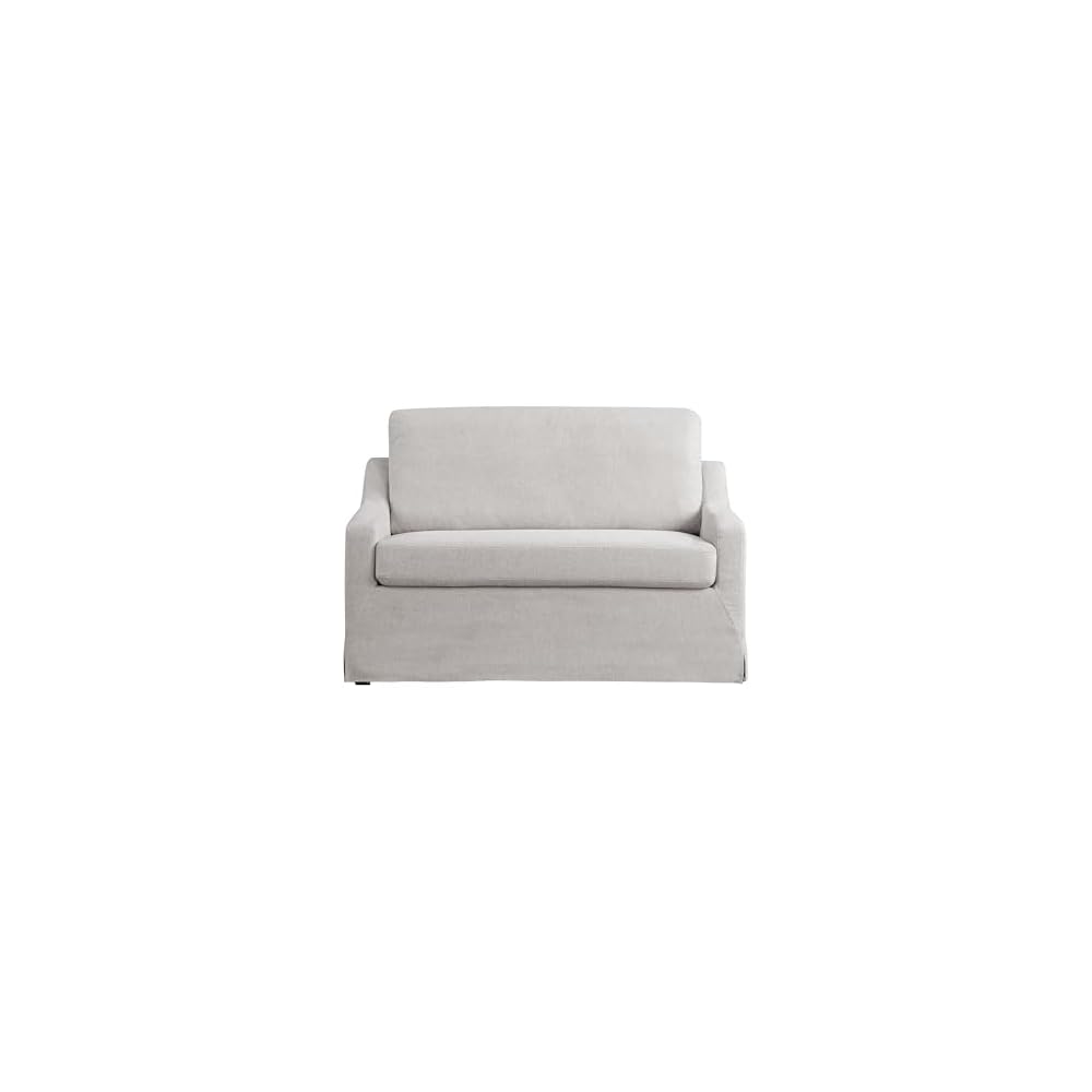 ® Harper 53.3” Twin Pullout Sofa Bed, Easy Assembly, USB Power Ports, Soft Modern, Sloped, Woven Fabric