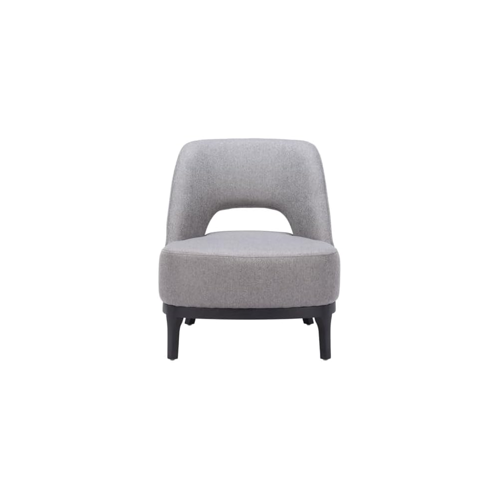 26" Gray and Black Fabric Lounge Chair