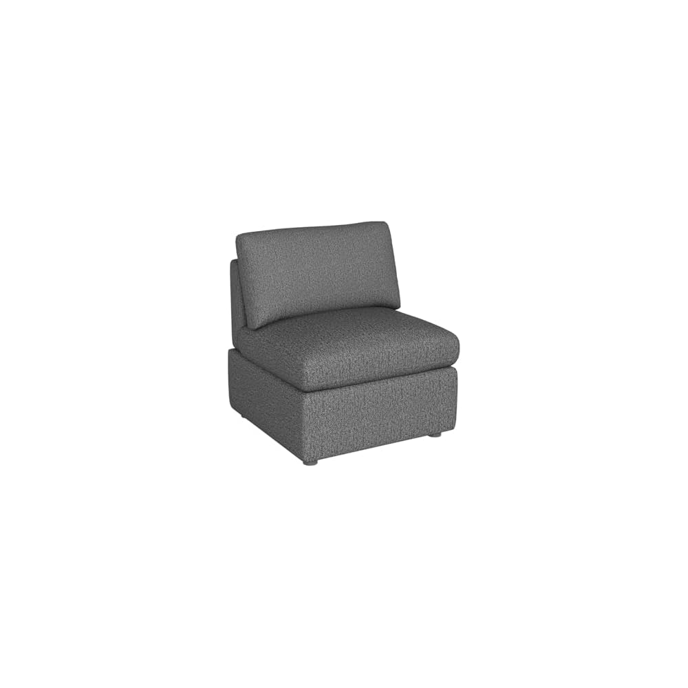 Sofa Couch Deep Seat Sofa Couch 1-Seat Convertible Sofa Modular Sectional Sofa Couch for Living Room Bedroom Home Office, Dark Gray