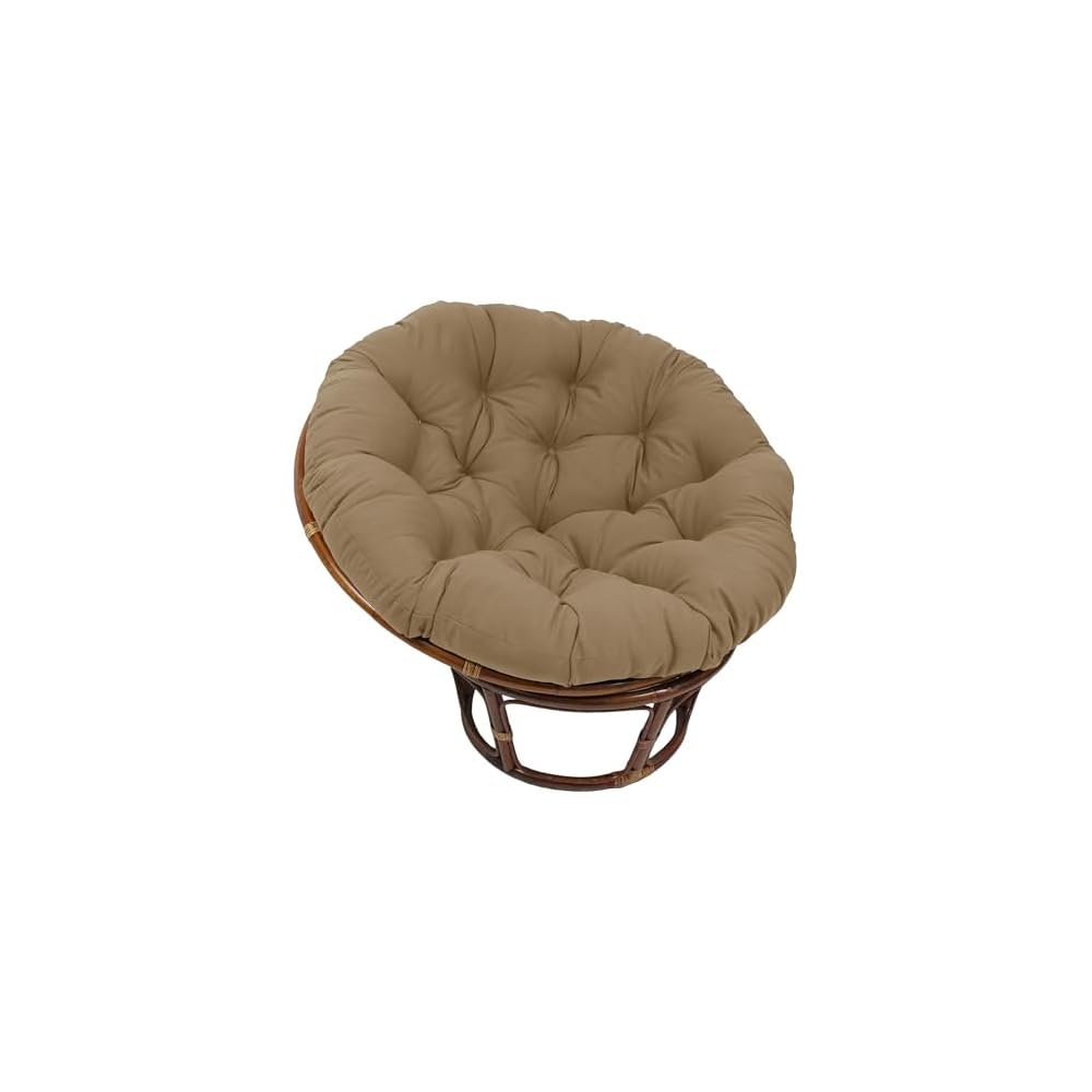 Solid Twill Papasan Chair Cushion, 52" x 6" x 52", Burgundy