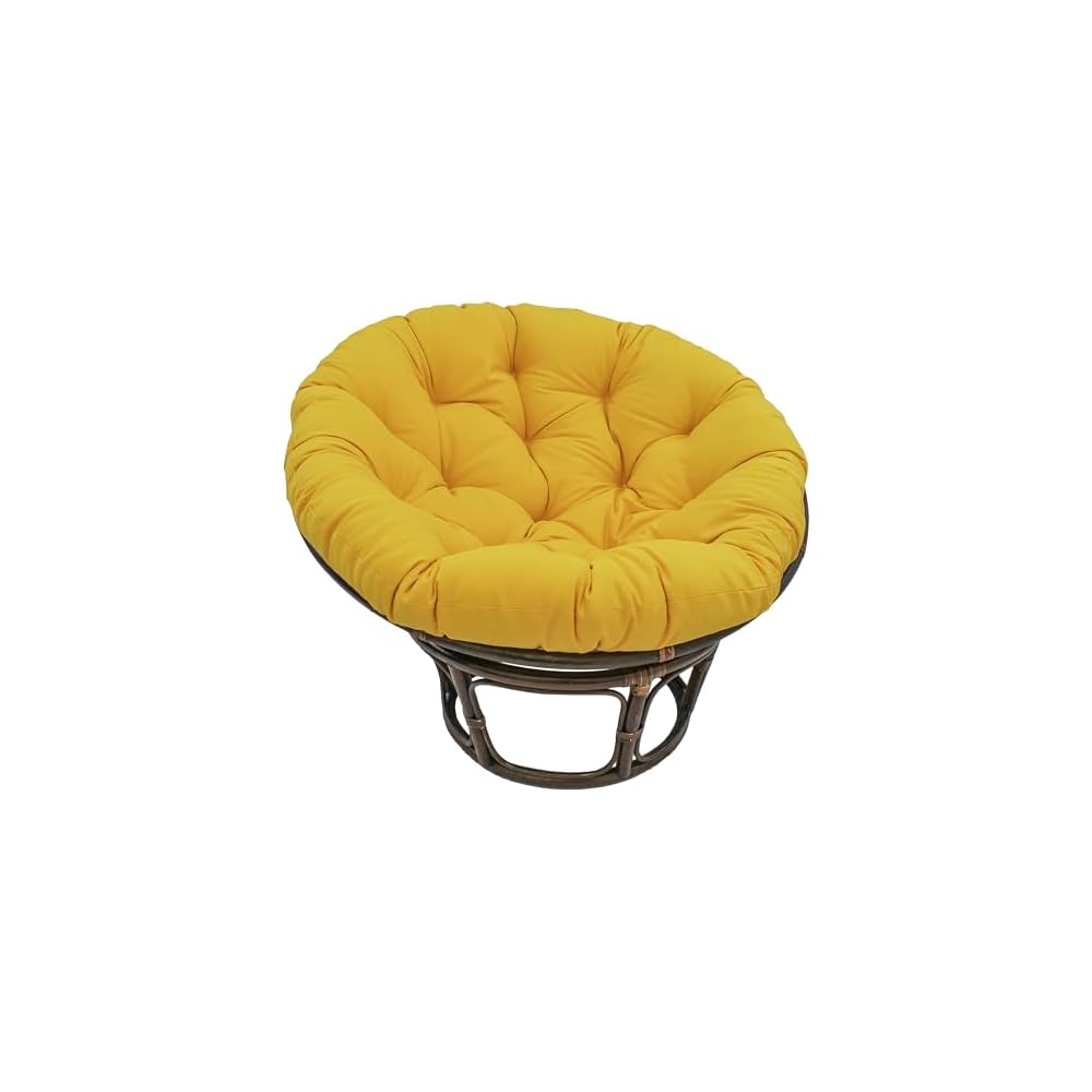 Solid Twill Papasan Chair Cushion, 52" x 6" x 52", Burgundy