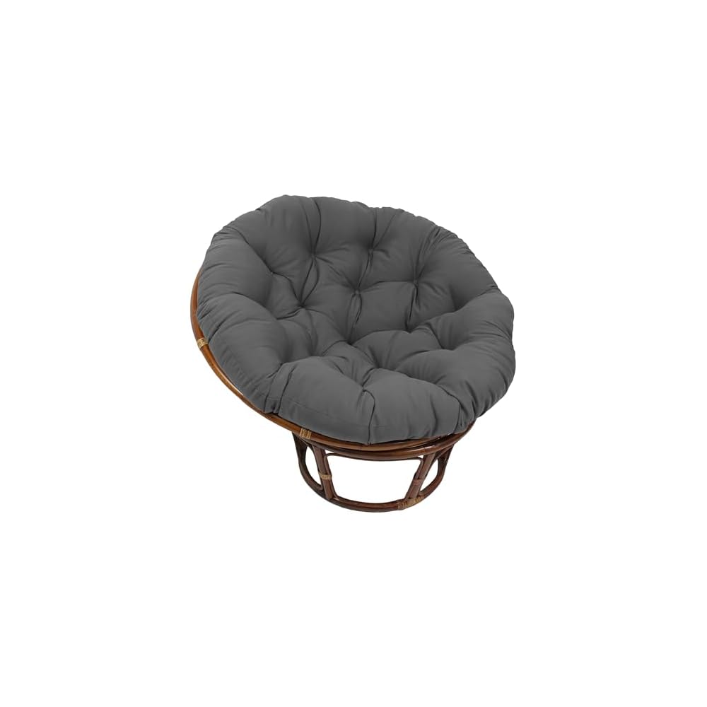 Solid Twill Papasan Chair Cushion, 52" x 6" x 52", Burgundy
