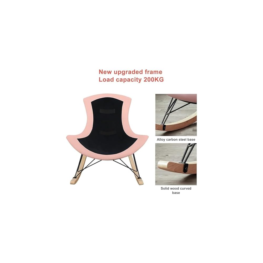 Modern Upholstered Rocking Recliner Sofa Chair with Ottoman - High Back Comfy Armchair for Living Room & Bedroom, Stylish Pink Chair for Home Leisure