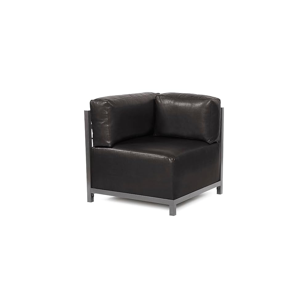 Axis Chair with Cover for Indoor and Outdoor Seating, Cushioned Titanium Frame Chair for Living Room, Office and Bedroom Use, 30.5 x 32.5 x 30 Inches, Avanti Black