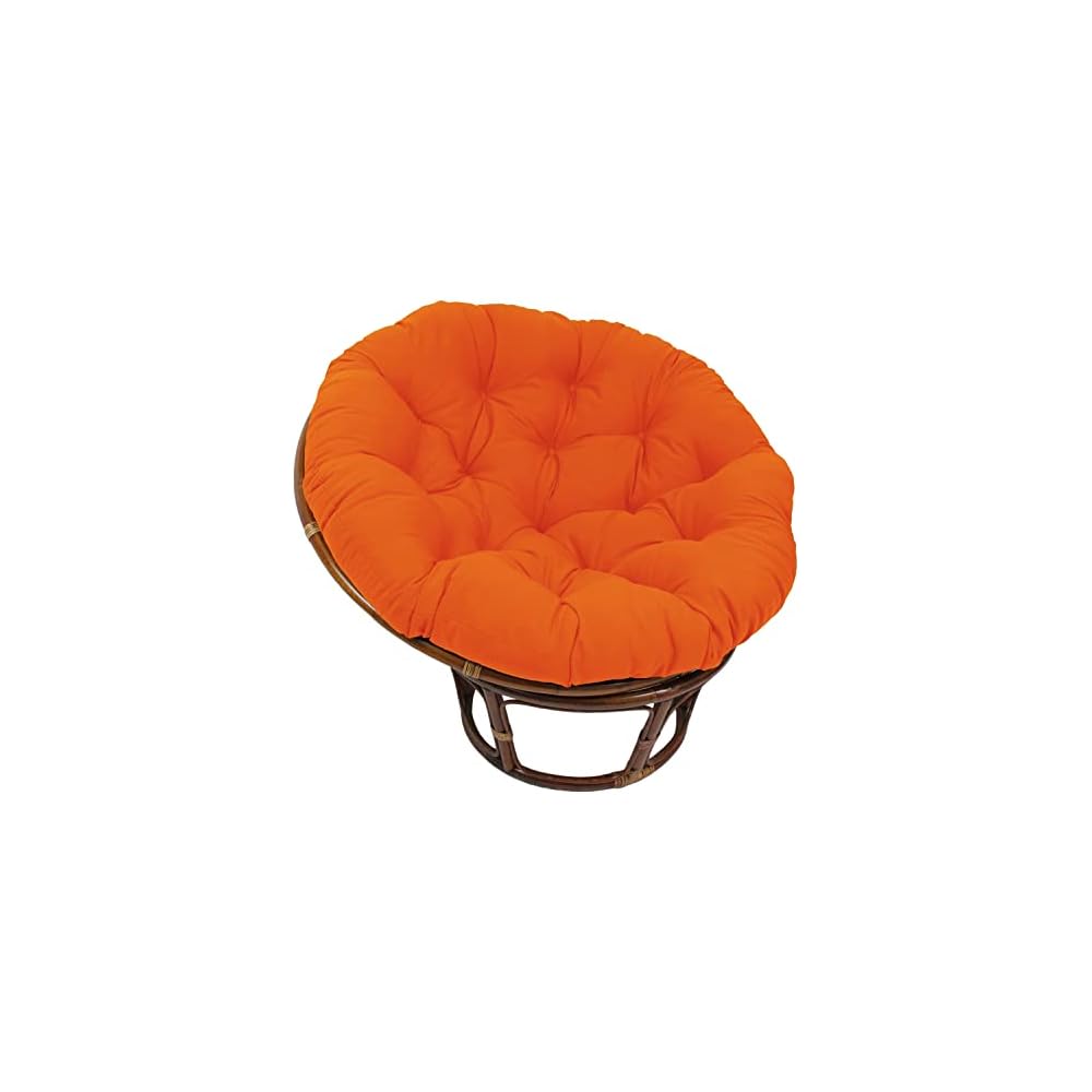 Solid Twill Papasan Chair Cushion, 52" x 6" x 52", Burgundy