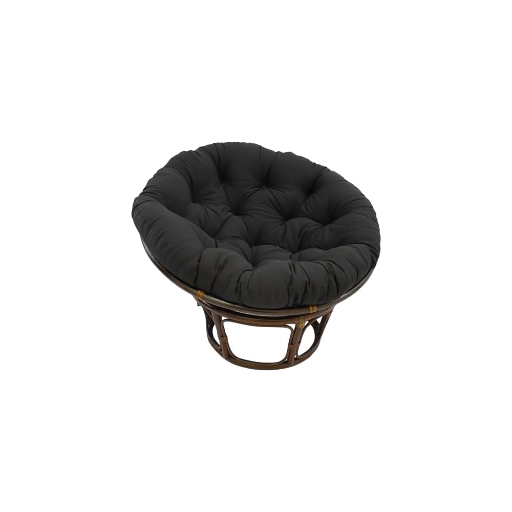 Solid Twill Papasan Chair Cushion, 52" x 6" x 52", Burgundy