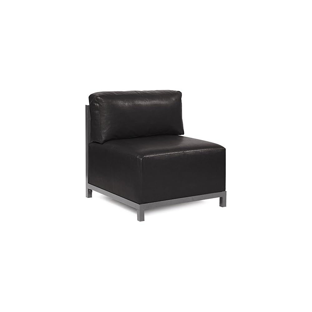 Axis Chair with Cover for Indoor and Outdoor Seating, Cushioned Titanium Frame Chair for Living Room, Office and Bedroom Use, 30.5 x 32.5 x 30 Inches, Avanti Black