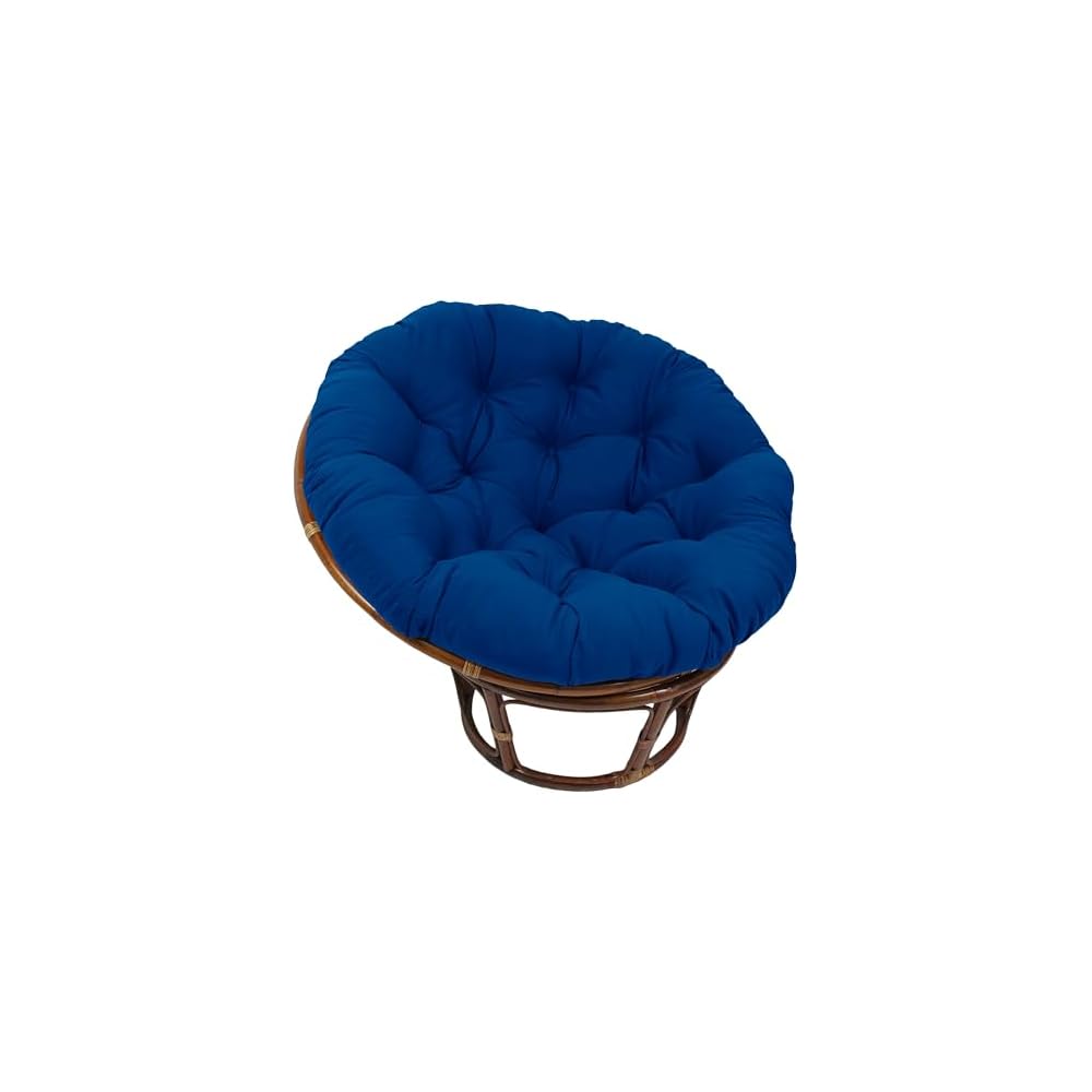 Solid Twill Papasan Chair Cushion, 52" x 6" x 52", Burgundy