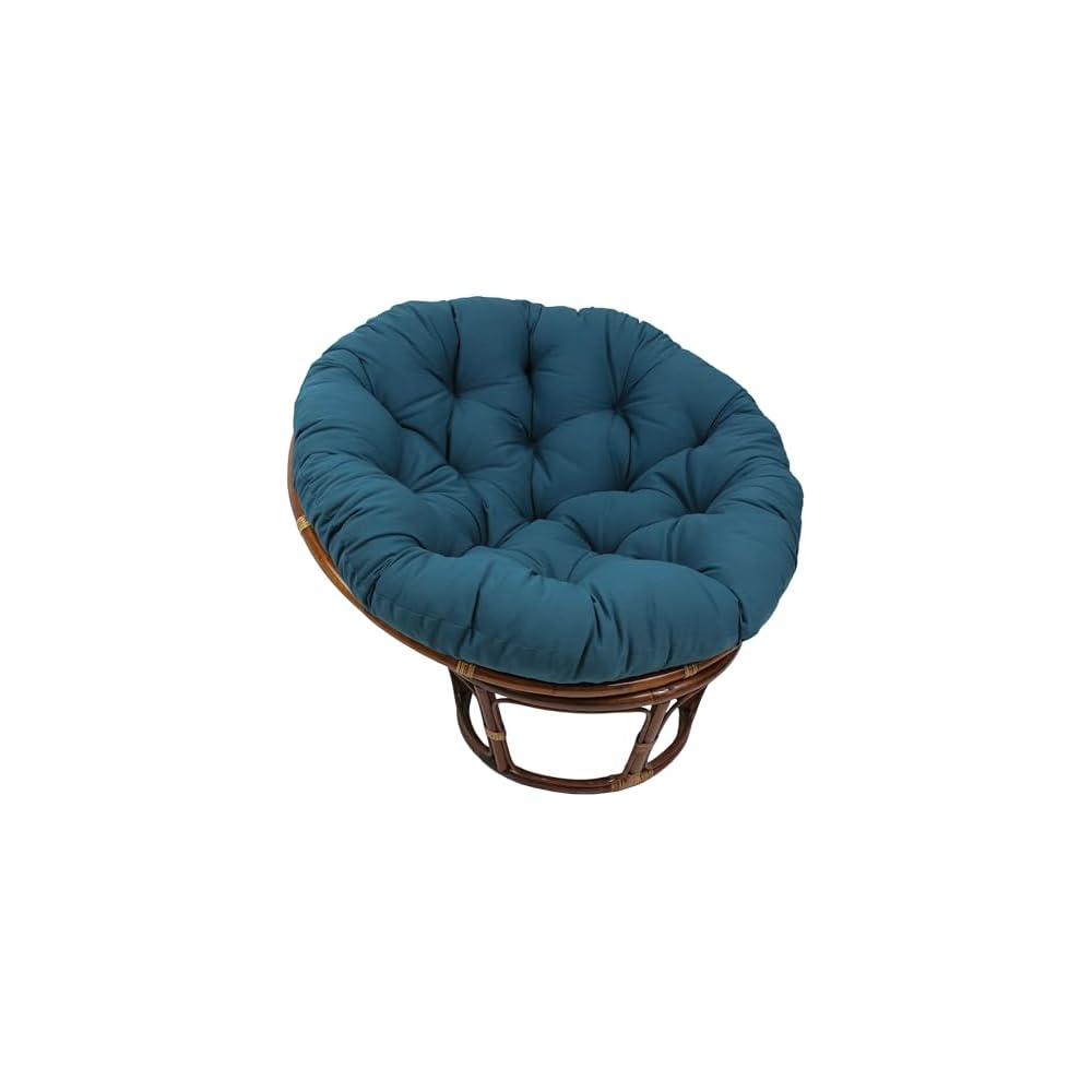 Solid Twill Papasan Chair Cushion, 52" x 6" x 52", Burgundy