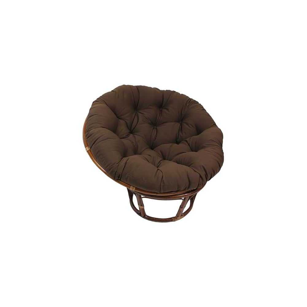 Solid Twill Papasan Chair Cushion, 52" x 6" x 52", Burgundy