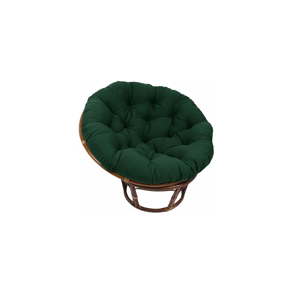 Solid Twill Papasan Chair Cushion, 52" x 6" x 52", Burgundy