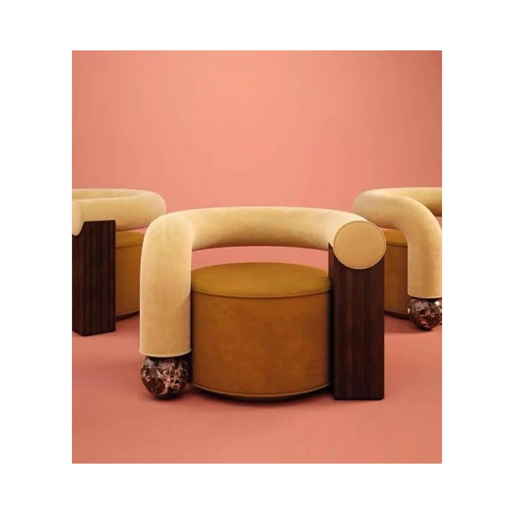 Elegant Minimalist Tiger Velvet Lounge Chair – L-Shaped Sofa for Modern Living Buff, 36.22*27.55*29.52in
