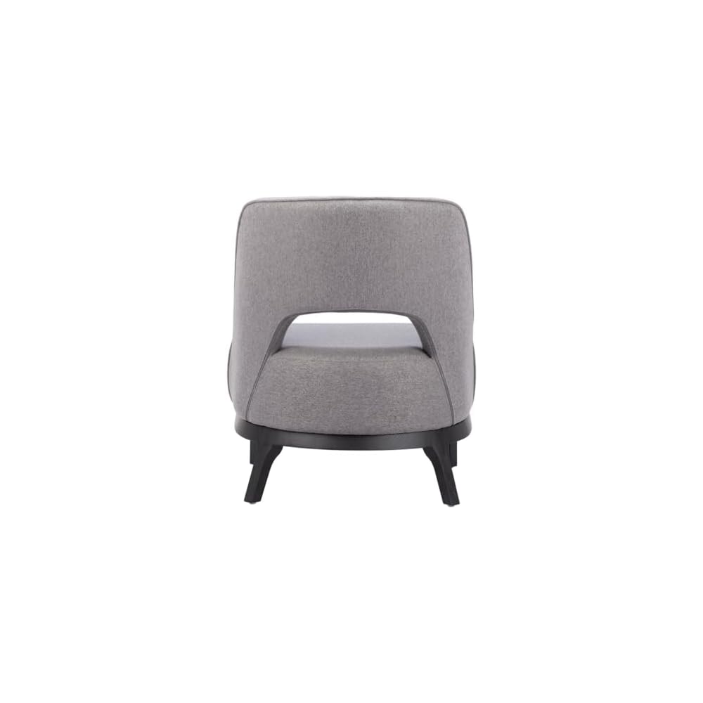 26" Gray and Black Fabric Lounge Chair
