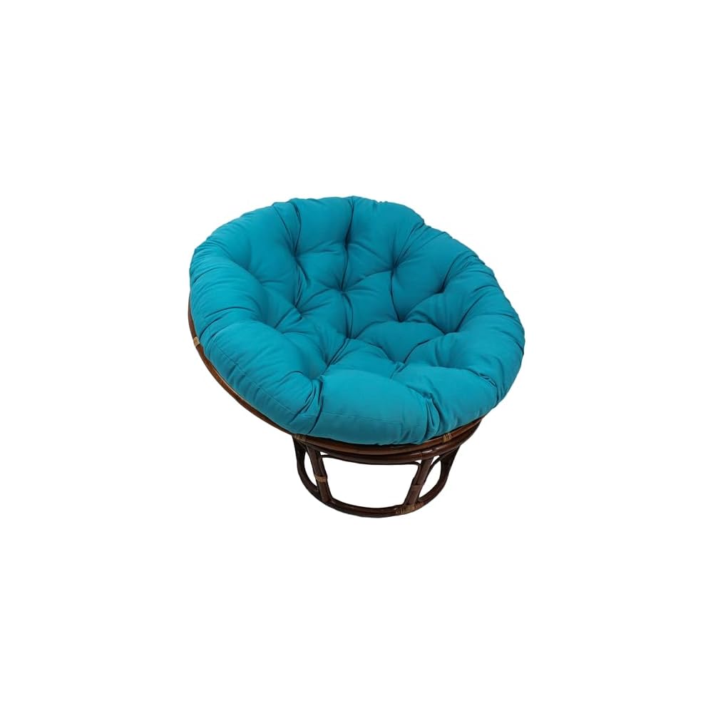Solid Twill Papasan Chair Cushion, 52" x 6" x 52", Burgundy
