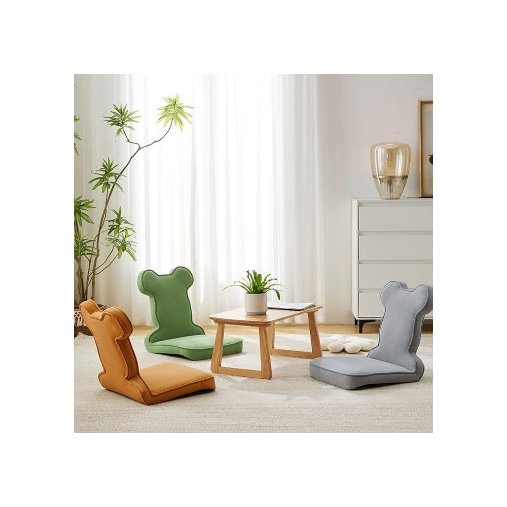 LSLYTQ Floor Chair, Floor Chair Lazy Sofa Chair, Legless Chair with Back Support, Home Bay Window Lazy Backrest Chair, Meditation Floor Seating for Living Room, Bedroom, Balcony Meditation Chai
