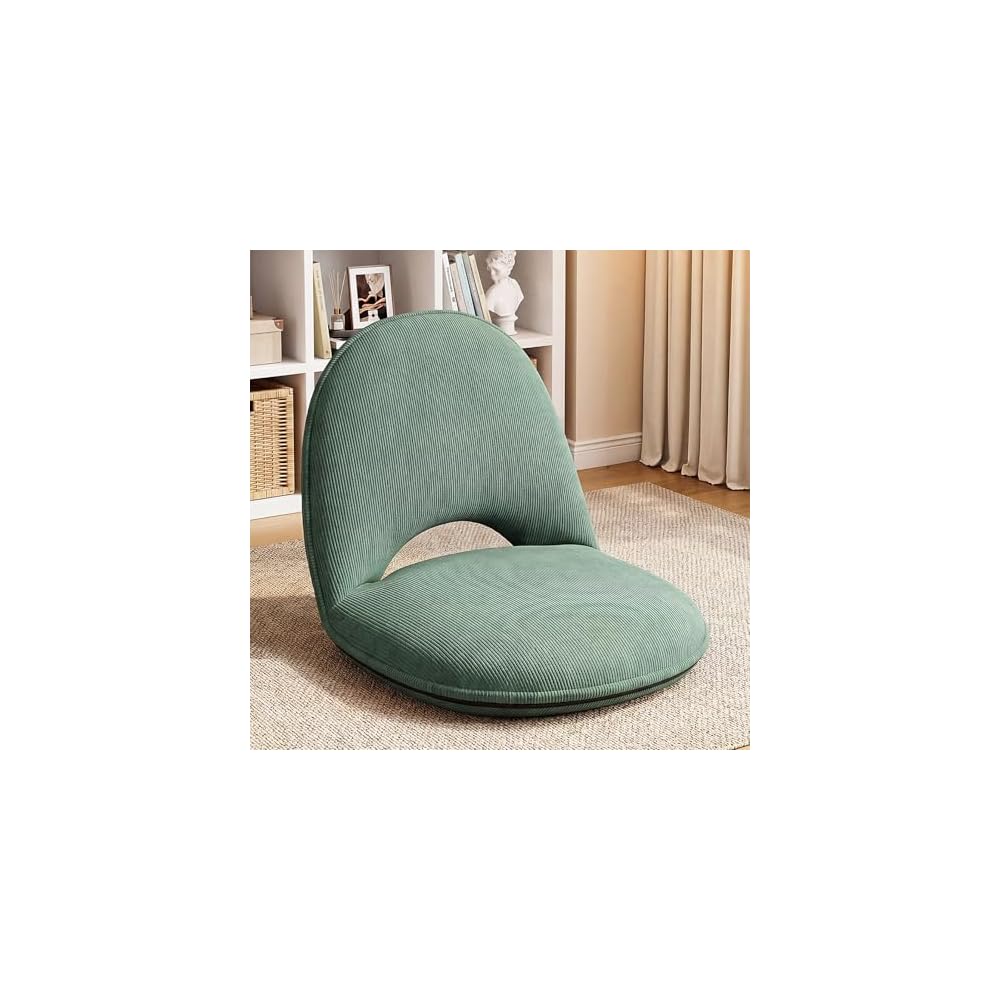 1 Pcs Floor Chair with Back Support, 5 Foldable Position, Grey