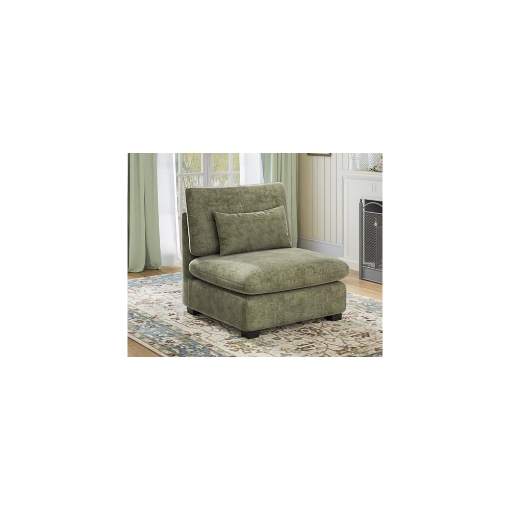Module for Modular Oversized Couch, Sectional Sofa (Seater, Light Green）