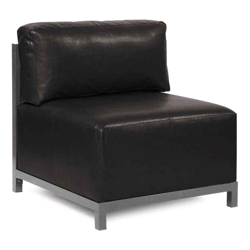 Axis Chair with Cover for Indoor and Outdoor Seating, Cushioned Titanium Frame Chair for Living Room, Office and Bedroom Use, 30.5 x 32.5 x 30 Inches, Avanti Black