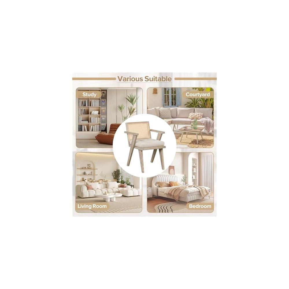 Accent Chair, One Size, Natural