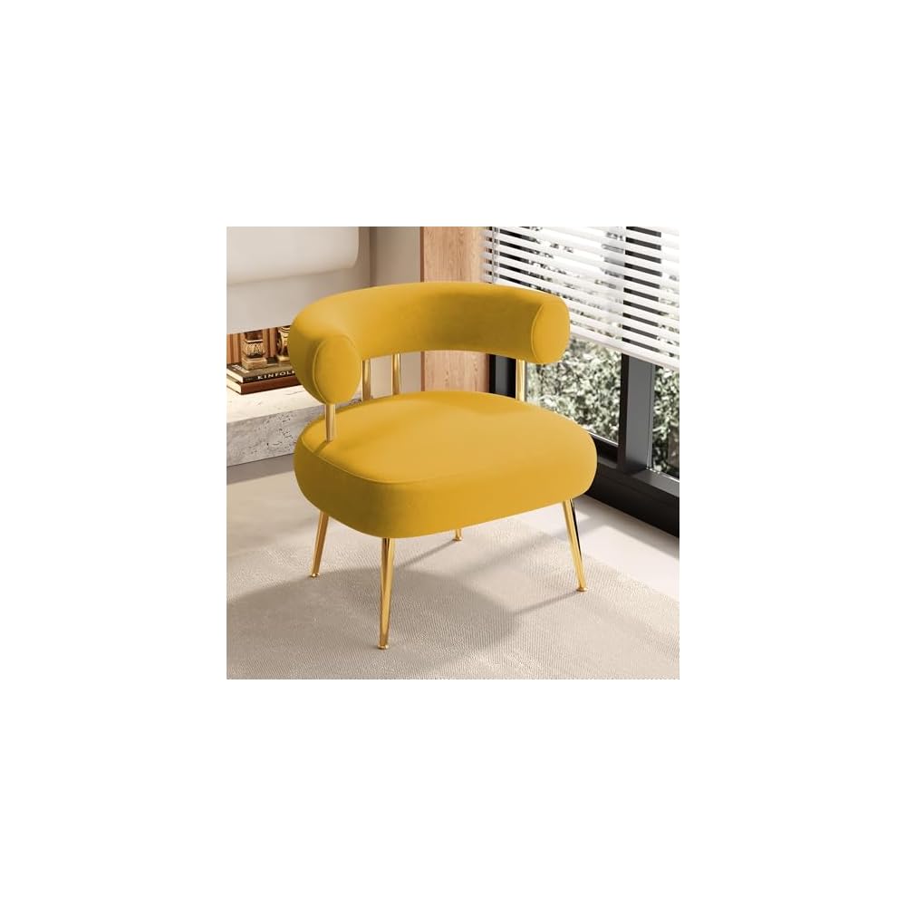 Mid Century Sherpa Boucle Accent Chair, Round Upholstered Barrel Arm Chair for Small Spaces, Fluffy Side Corner Sofa Chair for Living Room, Bedroom, Vanity, Office, Reading Nook