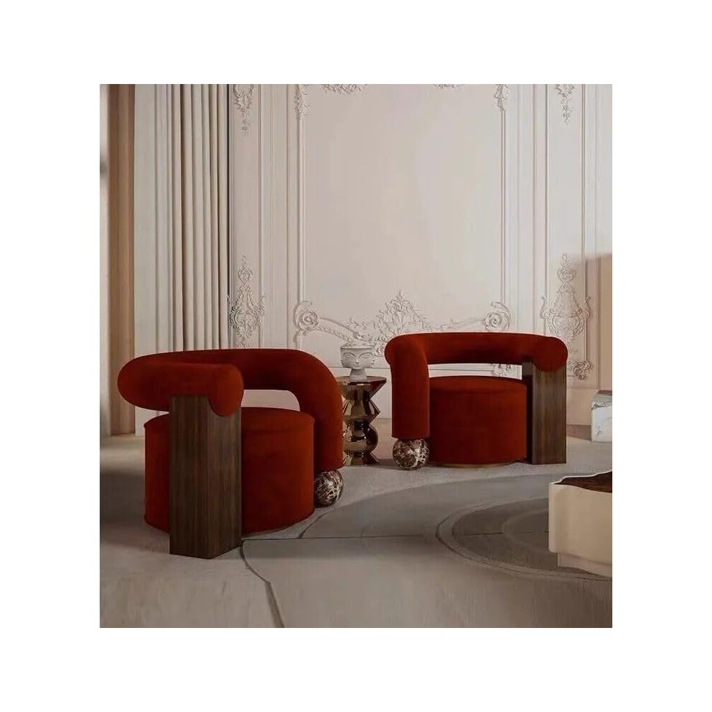 Elegant Minimalist Tiger Velvet Lounge Chair – L-Shaped Sofa for Modern Living Buff, 36.22*27.55*29.52in
