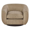 Fitz Swivel Chair in Brown Leather