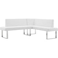 Amanda Sectional in White and Chrome Finish 79.5"x58"x22"