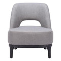 26" Gray and Black Fabric Lounge Chair