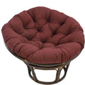 Solid Twill Papasan Chair Cushion, 52" x 6" x 52", Burgundy