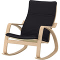 POÄNG Rocking-chair, white stained oak veneer/Knisa black