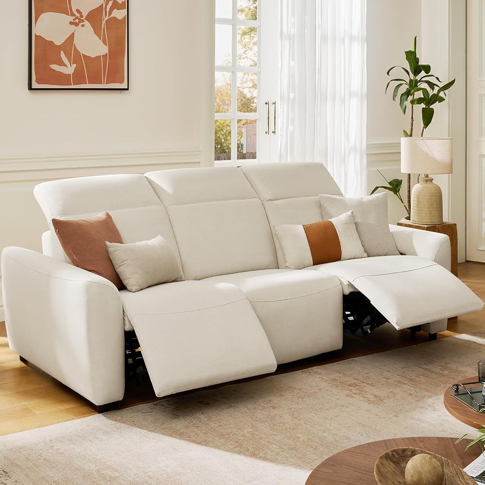 Amada 95'' Power Reclining Sofa Oversized, 3-Seater, Zero Gravity, Beige