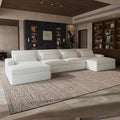 181" Deep Seat Modular Sectional Sofa, Removable Washable Covers, 6 Seater U Shape Cloud Couch with Lumbar Pillows, Chenille Boneless Sectional Couch Beige, No Assembly Required