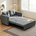 3 in 1 Pull Out Couch, 56" Velvet Sofa Bed, Convertible Sleeper Sofa