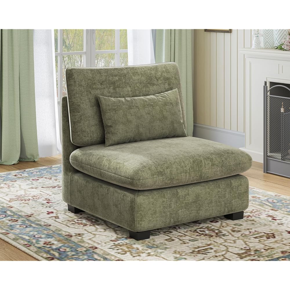 Module for Modular Oversized Couch, Sectional Sofa (Seater, Light Green）